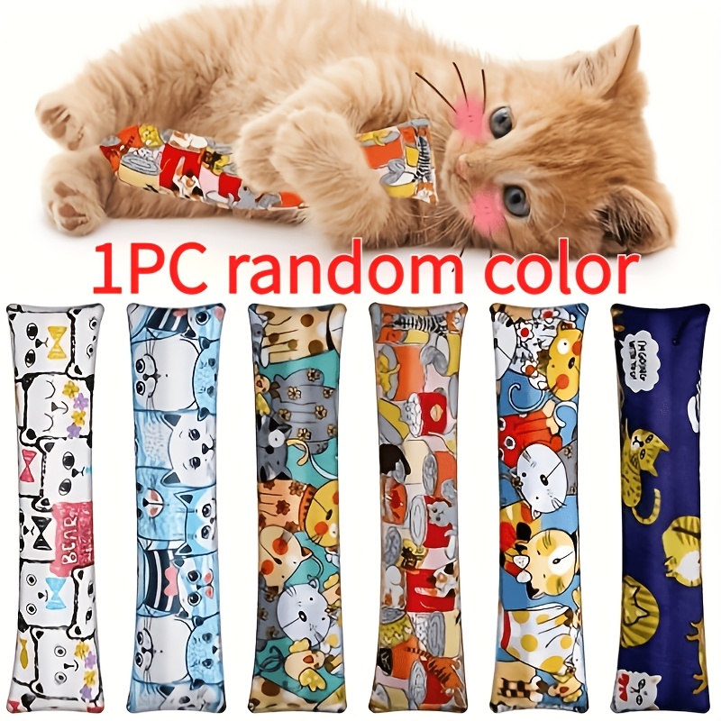 1/2pcs Random Grass Chew Toy Pillow, Keep Happy, Calming, Perfect Gift For Your Feline Friend