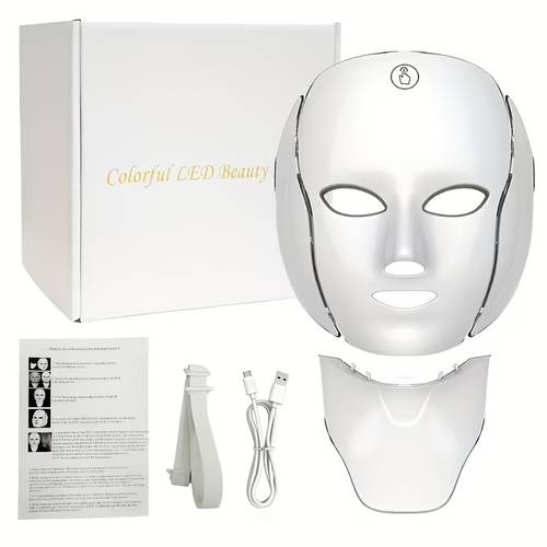 led facial mask a professional facial skincare neck coverage area rechargeable household for care portable led facial mask suitable for daily skincare routines
