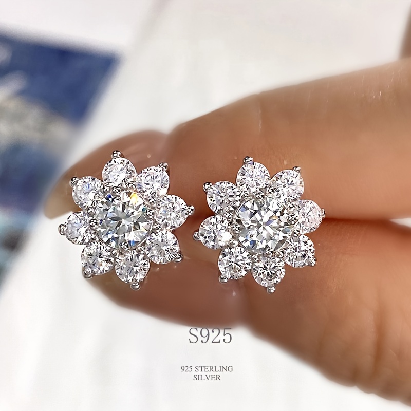 Earrings Flower : Elegant Gold & Silver Pieces - Temu