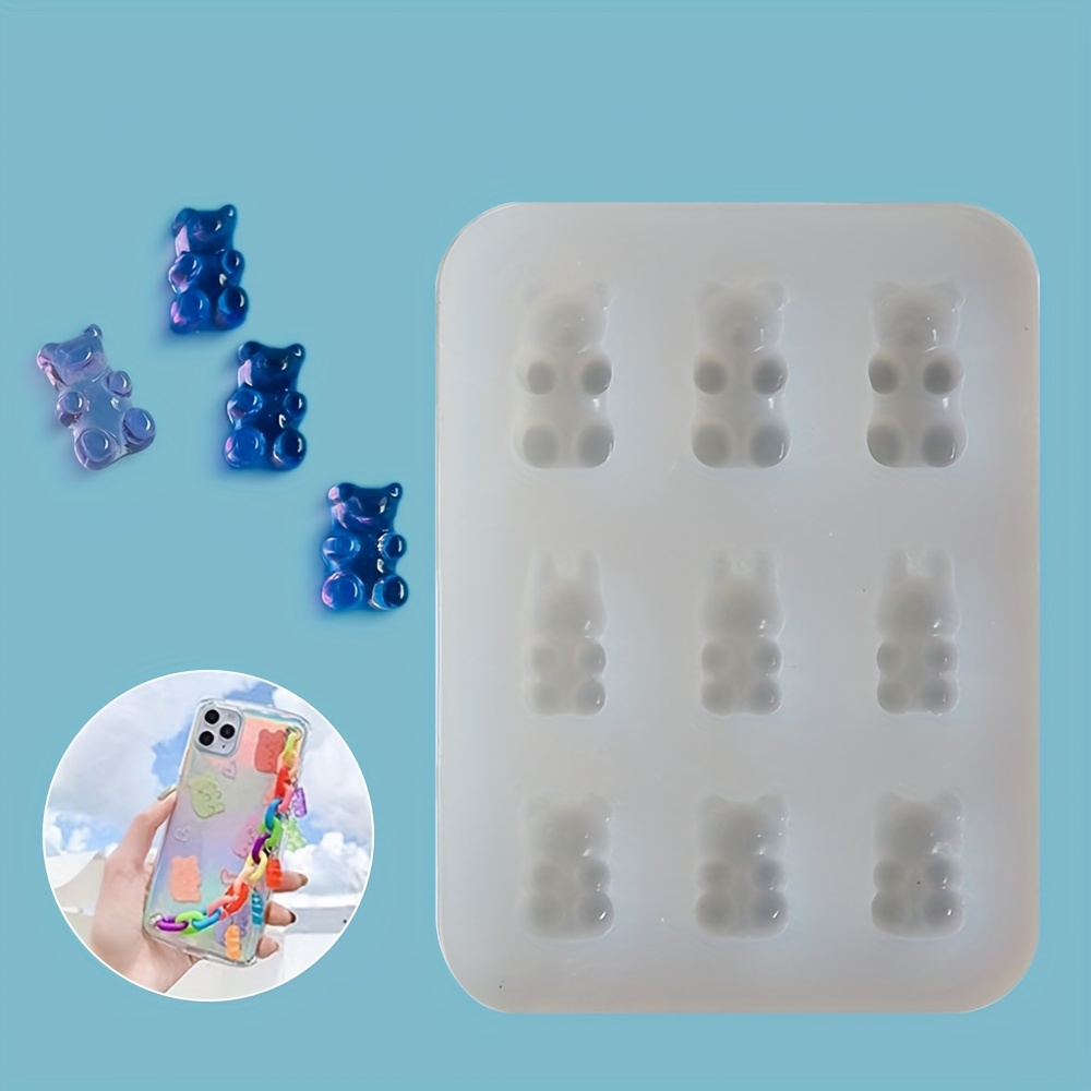 Image of 3d Bear Epoxy Mold Bear Cast Mold Animal Silicone Mold For Jewelry Crafts Keychain Earrings Hanging Earrings Brooch Hairpins