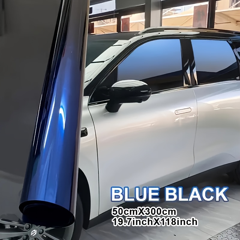 TEMU 1 Roll Of 19.7 X 118 Inch Two-color Gradient Window Film | Heat Resistant, Vlt, Protective, Contrasting, Tear-off And Paste, Pet Material, Applicable For Vehicle Exterior Accessories