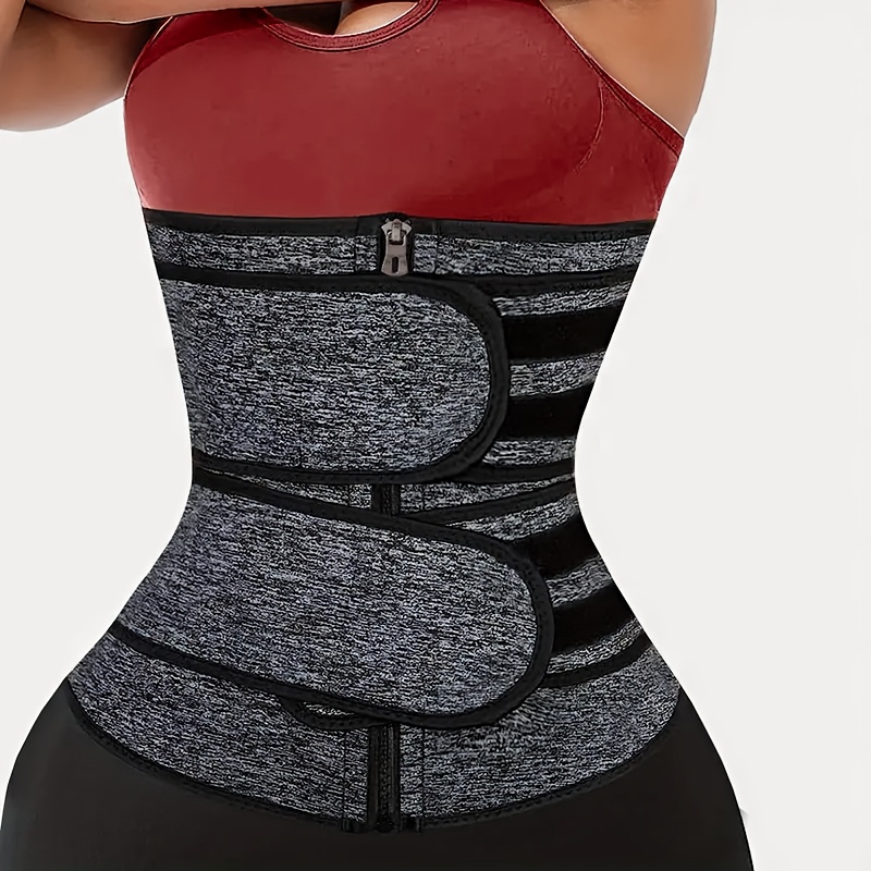 

Zippered Dual Strap Adjustable Abdominal Workout Corset, Shaping Waist Slimming Belt.