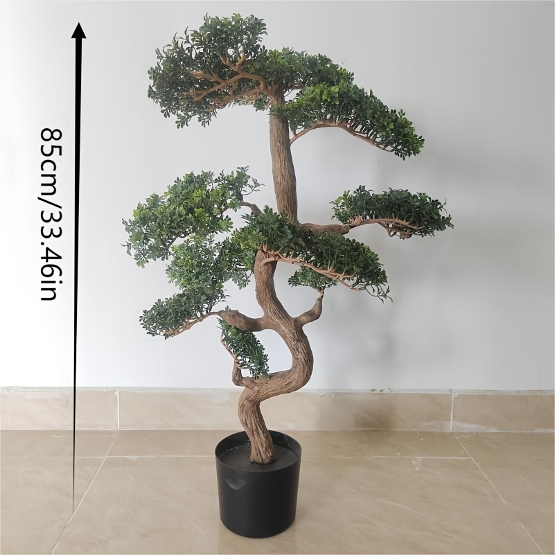 Image of 33.5-inch Artificial Tree, Multifunctional Plastic Plant With Pot, Suitable For Indoor/outdoor Home And Office Decoration, Perfect Gift For Christmas, Thanksgiving, Mother's Day, Father's Day