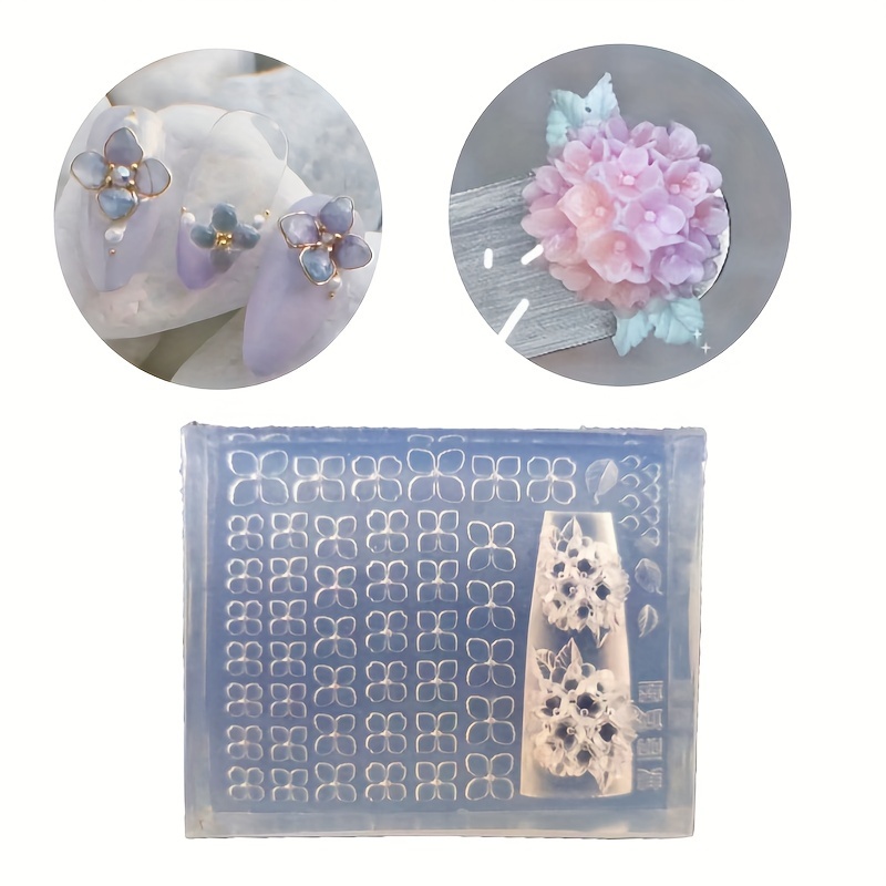 

1pc Mini Pendant Adhesive Casting Silicone Mold Flower Jellyfish Template Sculpture Resin Patches Silicone Mold Decorative Detail Mold