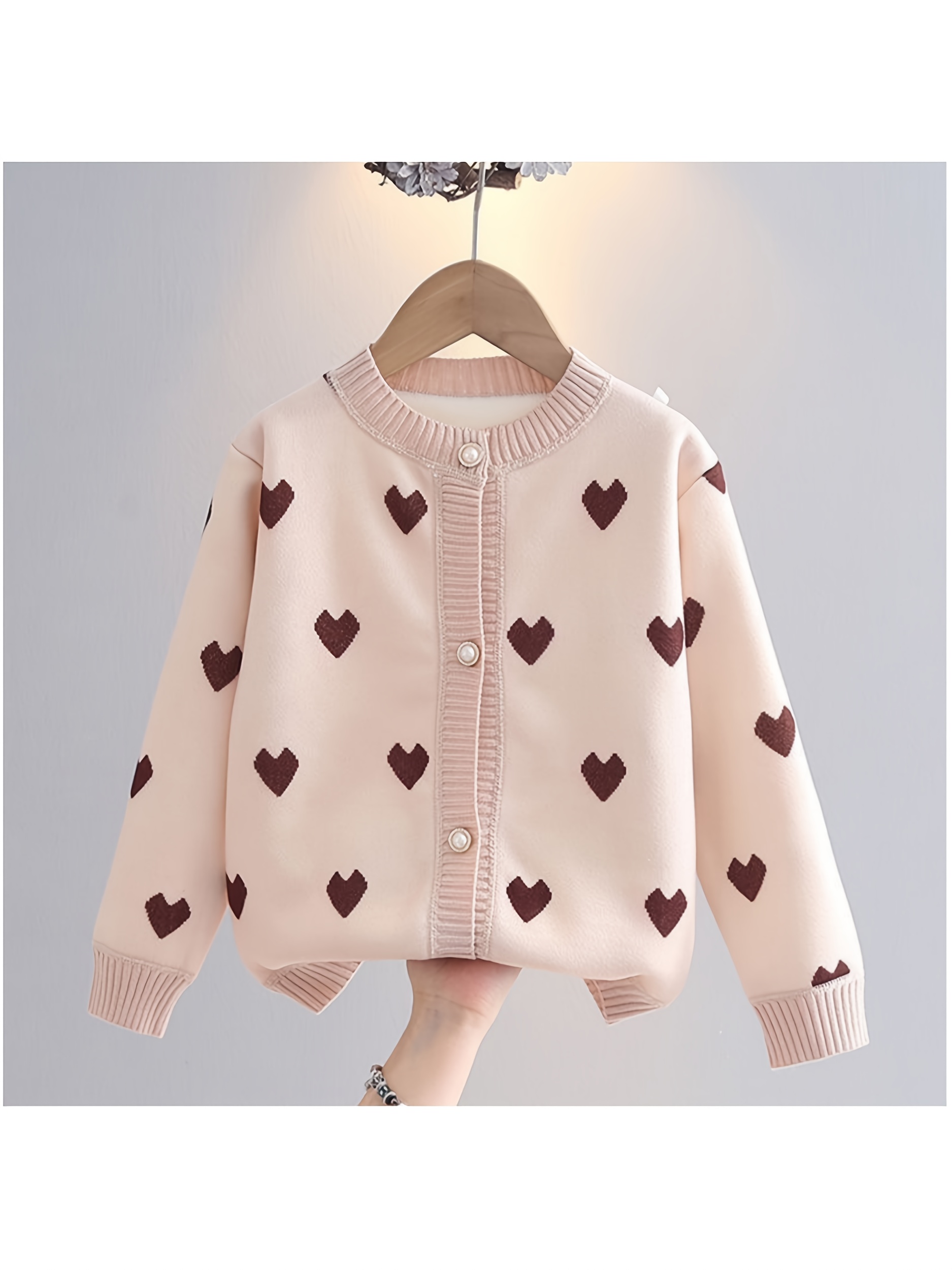 heart cardigan sweater sold on Temu United States
