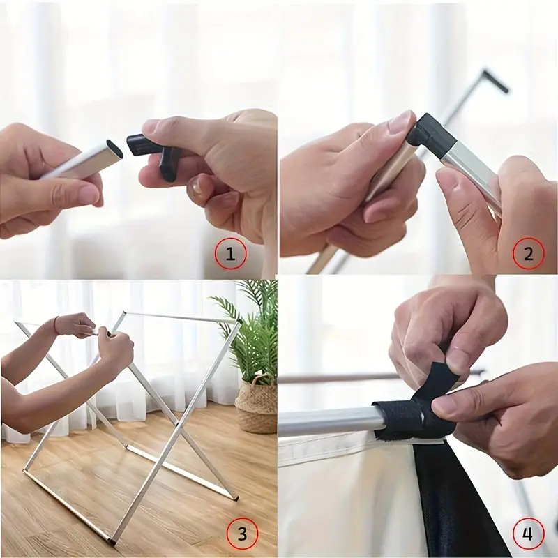 panier à linge pliable à 3 sections avec tissu oxford durable et cadre en aluminium - options de couleurs foncées/ , organisateur de vêtements encombrant , , le rangement de , le rangement de du dortoir, multicompartment Détails du produit 1