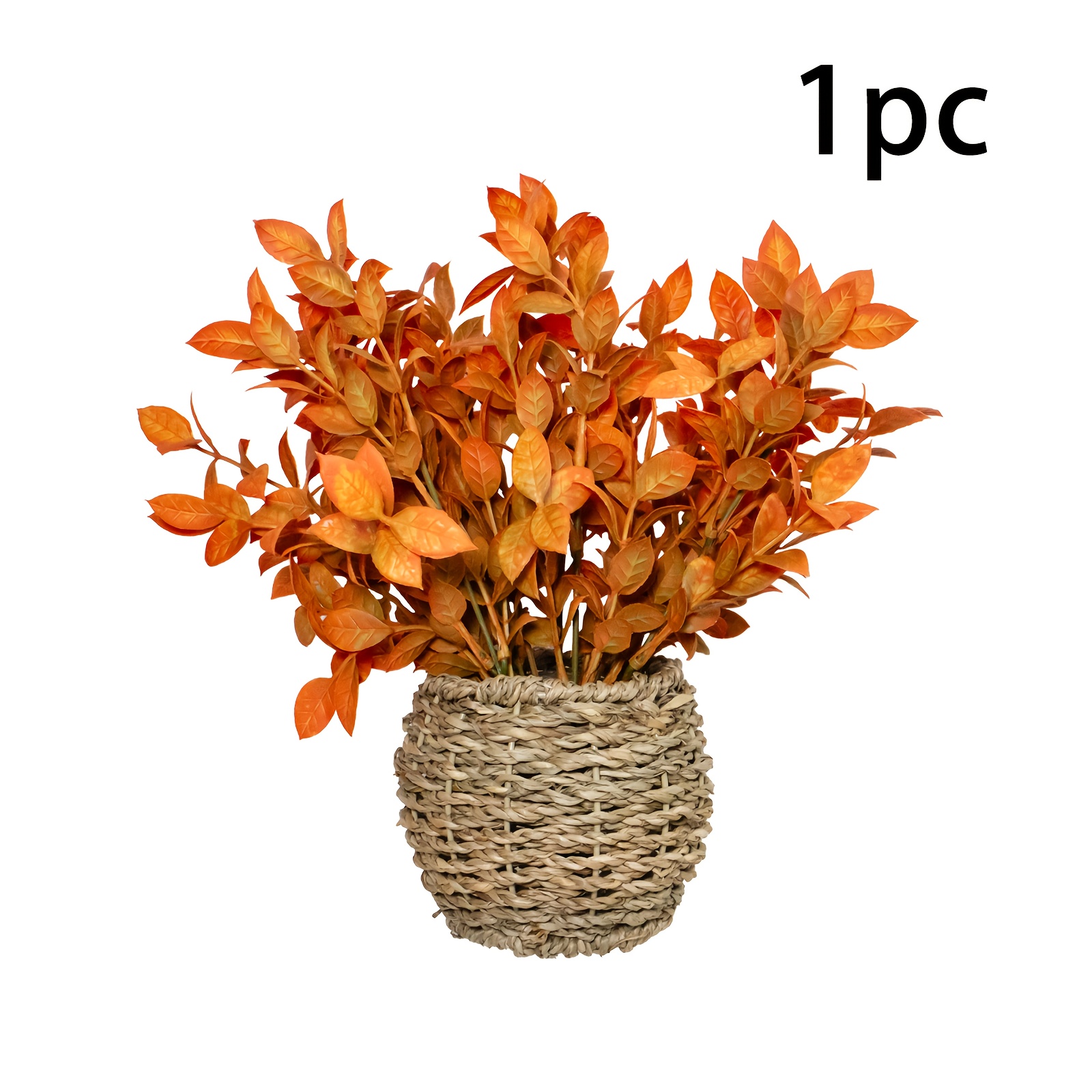 Image of 1pc Simulated Autumn Basket, Festive Diy Decorations, Suitable For Halloween, Thanksgiving And Other Decorations. Decorated Living Room And Dining , And Can Be Used For Garden Decoration.