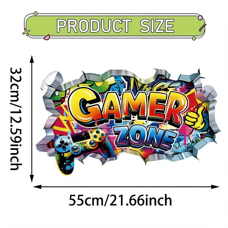 Image of A Set Of Wall Stickers For , Perfect For A Room Or Gaming Area, Ideal For Decorating Living Rooms, Bedrooms, And Game Rooms