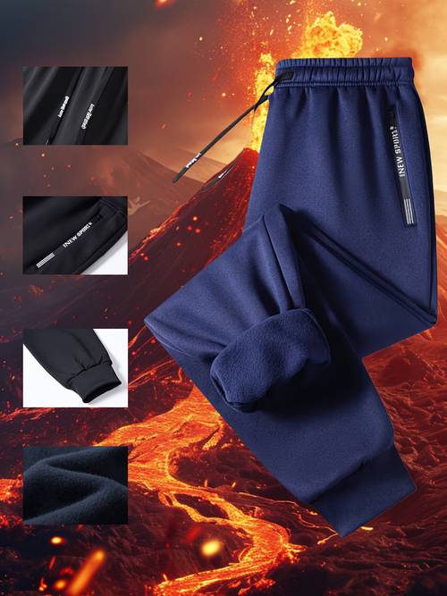 pantalones de invierno para hombre con dobladillo aterciopelado