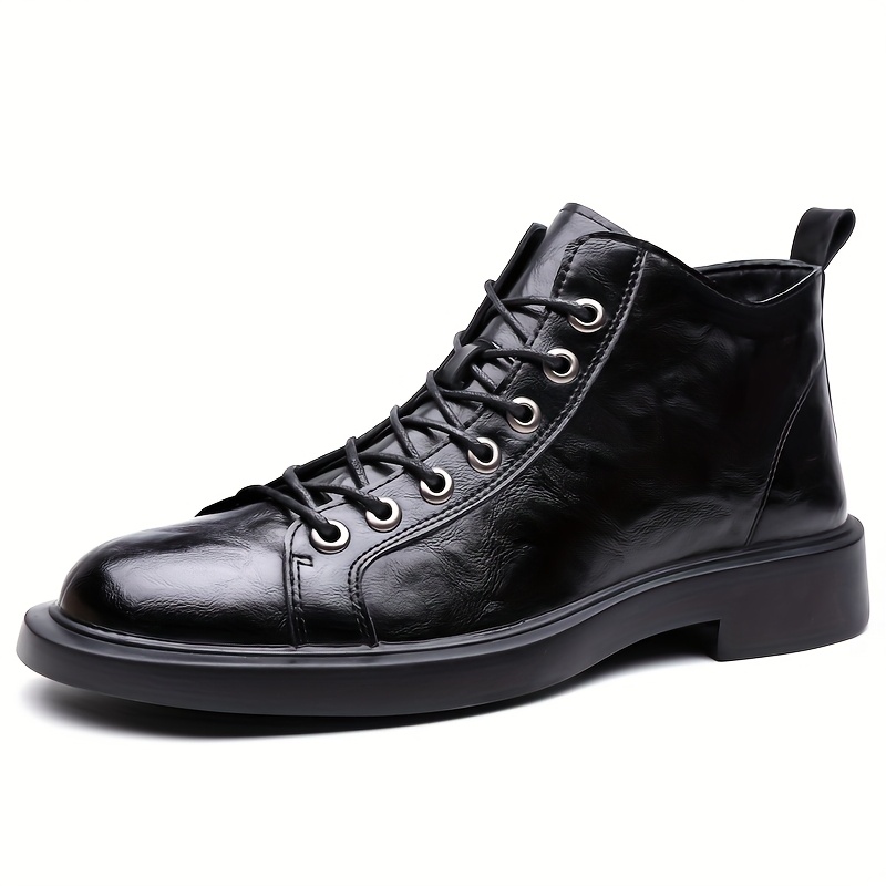 TEMU Men's Outdoor Work Shoes, Non-slip Wear- Thick-sole Business Casual Shoes, Commuting Dress Shoes, Hiking Shoes