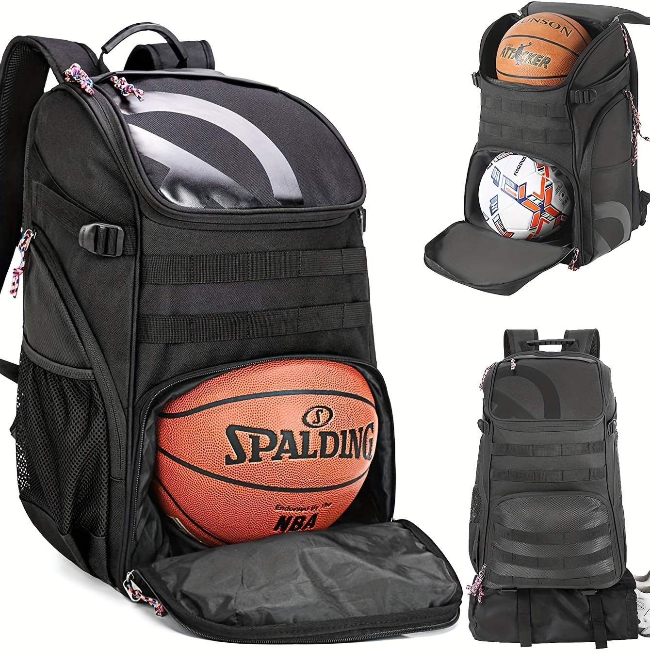 

Large Basketball Backpack Bag With Ball Compartment And Shoe Pocket Outdoor Sports Equipment Bag