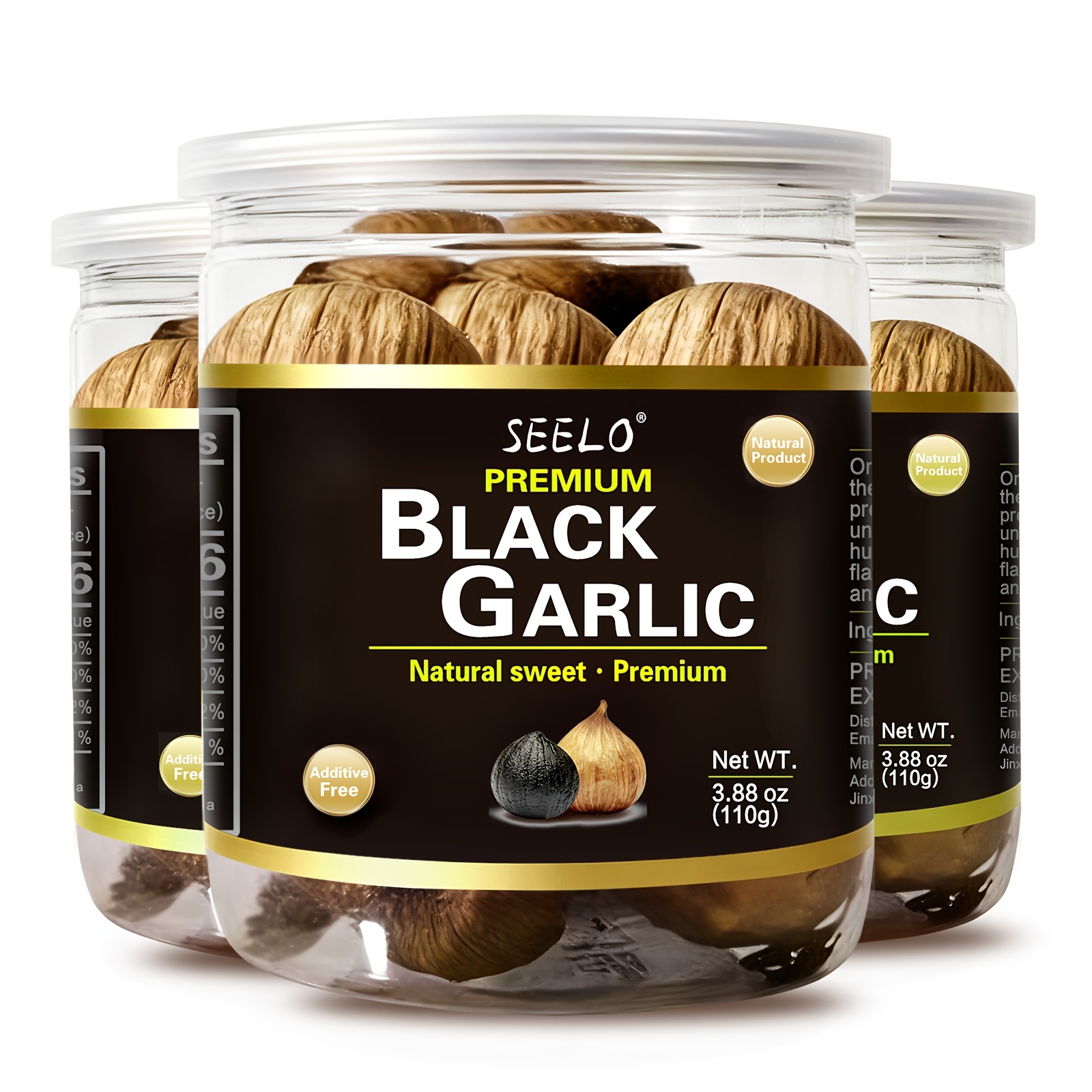 110g Canned Large Granular Black Garlic Single-Headed Ready-to-Eat Healthy Seasoning