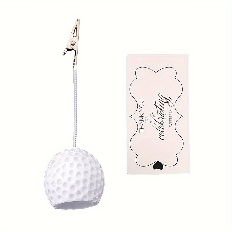 

Golf Ball Shaped Clipboard With Personalized Thank You Card - Perfect For Celebrations And Office Decor