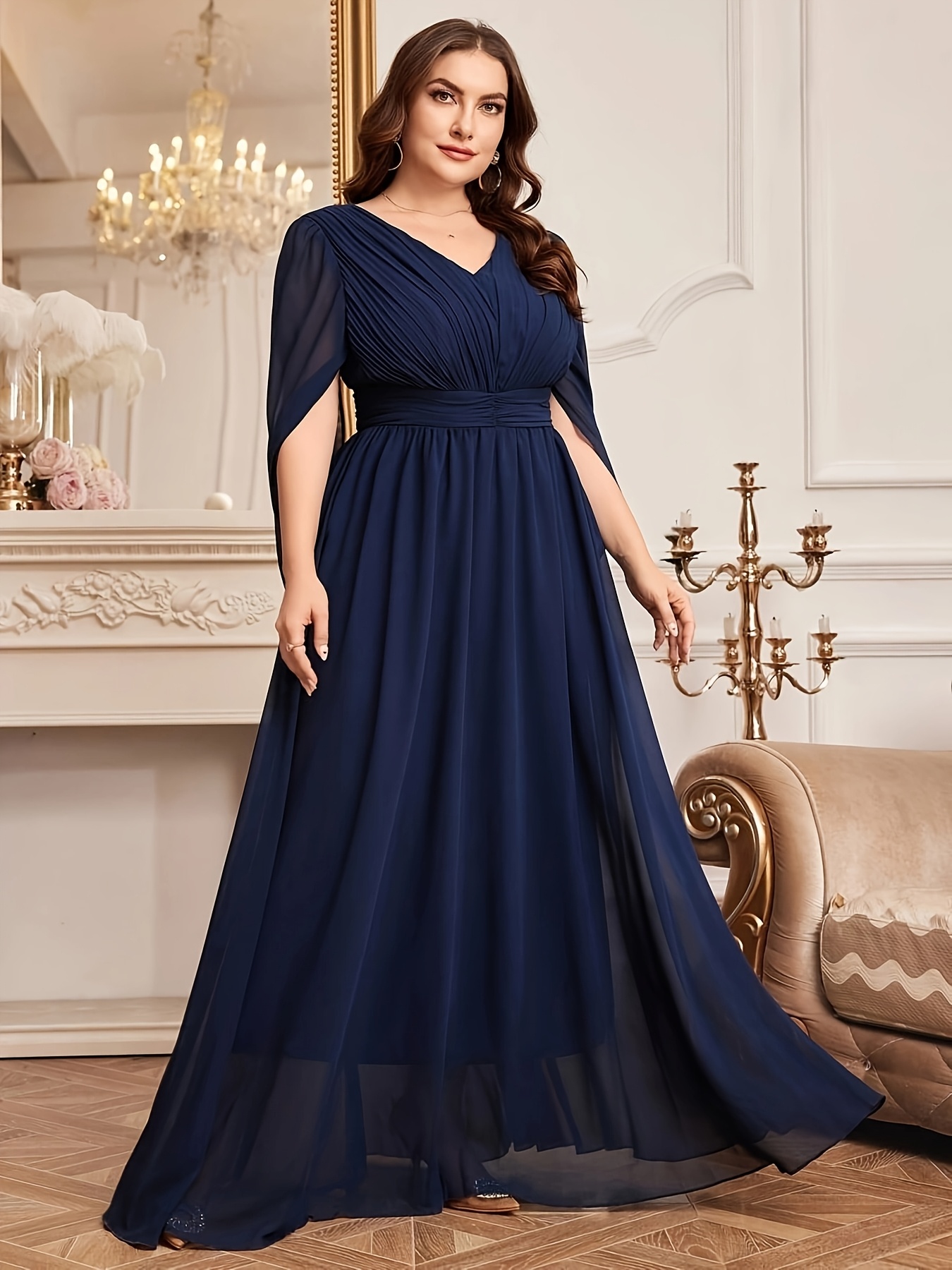 long royal blue bridesmaid dresses Royal Blue Jewel Neckline Sleeveless Long Bridesmaid Dresses, WG06 –  DaintyBridal main image 1