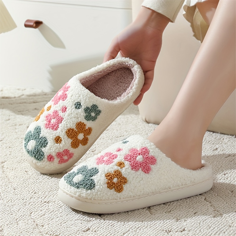 

Embroidery Slippers - Fleece-lined Shoes For Men And , -on, Toe, Tpr - Footwear For Fall/