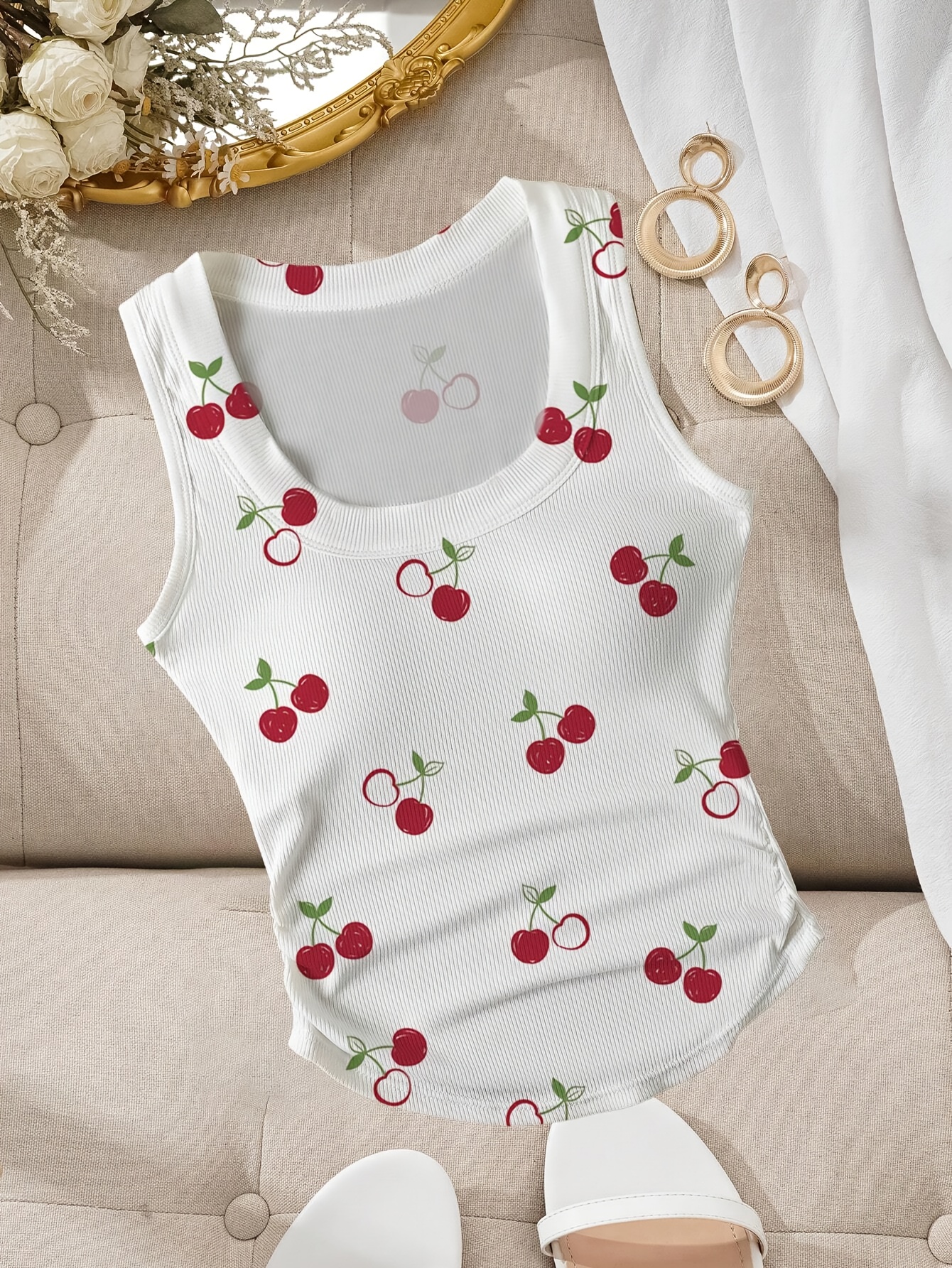cherry shirt women sold on Temu United States