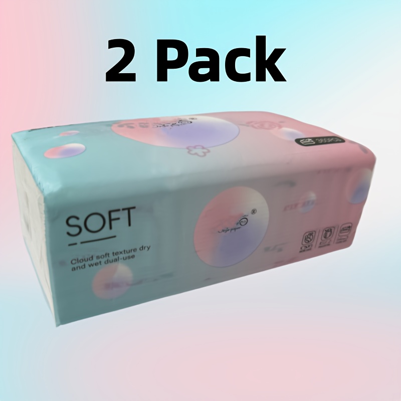 E-shop 720 Blatt Gesichtstücher – Ultraweich, Hochsaugfähig, 2 separate Packungen Gesichtstücher, Fluoreszenz-/Farbstofffrei, Dickes Tissue-Papier &