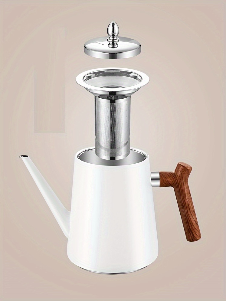   stainless steel teapot induction compatible   blooming loose leaf tea ideal for home office and restaurant use   details 8