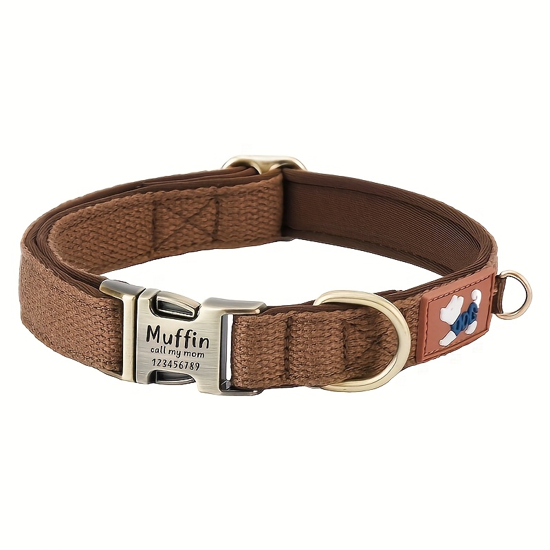 TEMU Hand-customized Niche Pet Collars, Laser-customized Pet Id And Owner Contact Information Customized