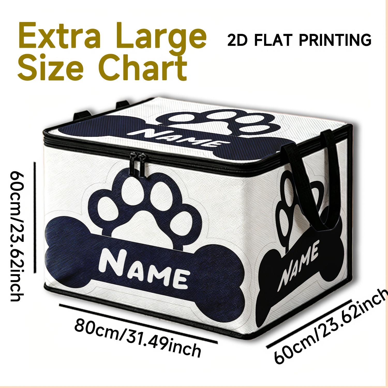 Personalized Pet Name Custom Non-Woven Fabric Storage Box