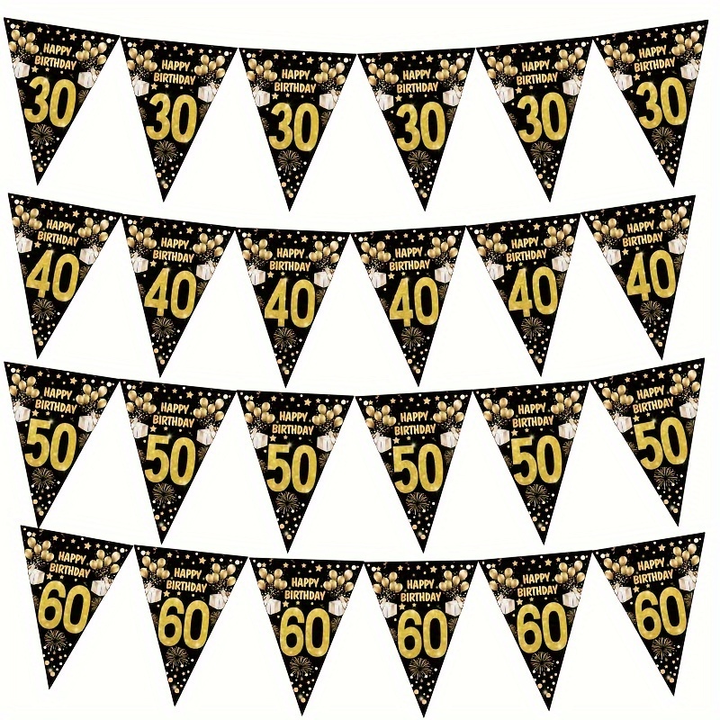 Happy Birthday Türbanner Lila Gold – Wiederverwendbare Partydeko Für Jeden Geburtstag