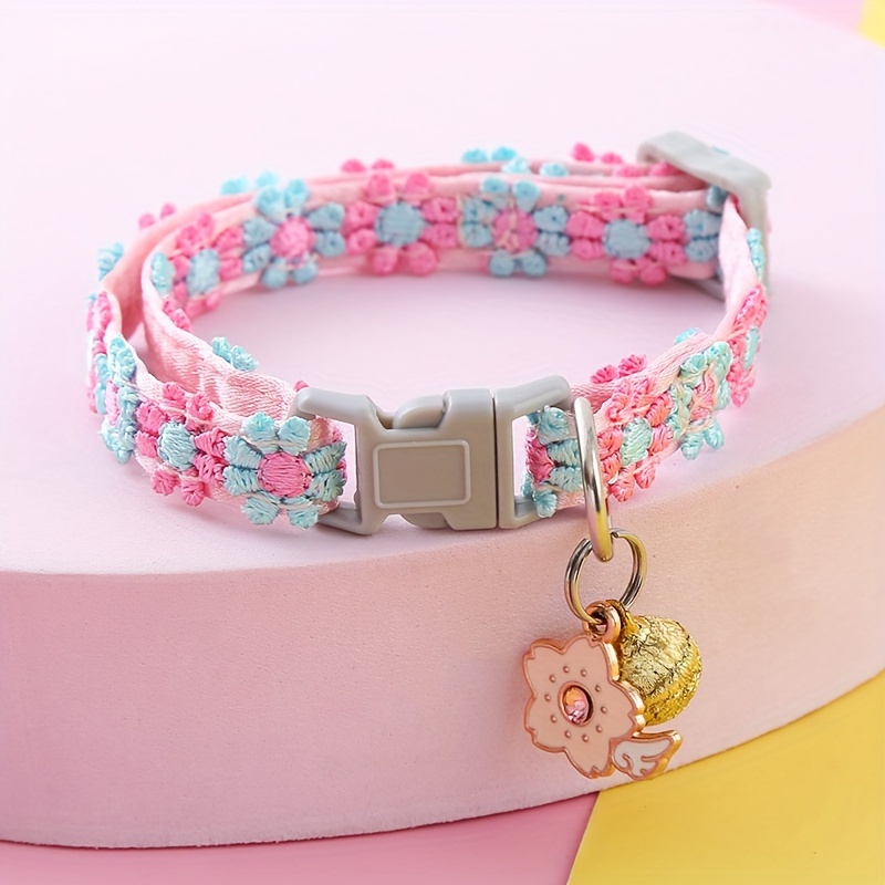 1pc Lace Pet Collar, Adjustable Cat Collar With Pendant, Suitable For Small Cats And Dogs