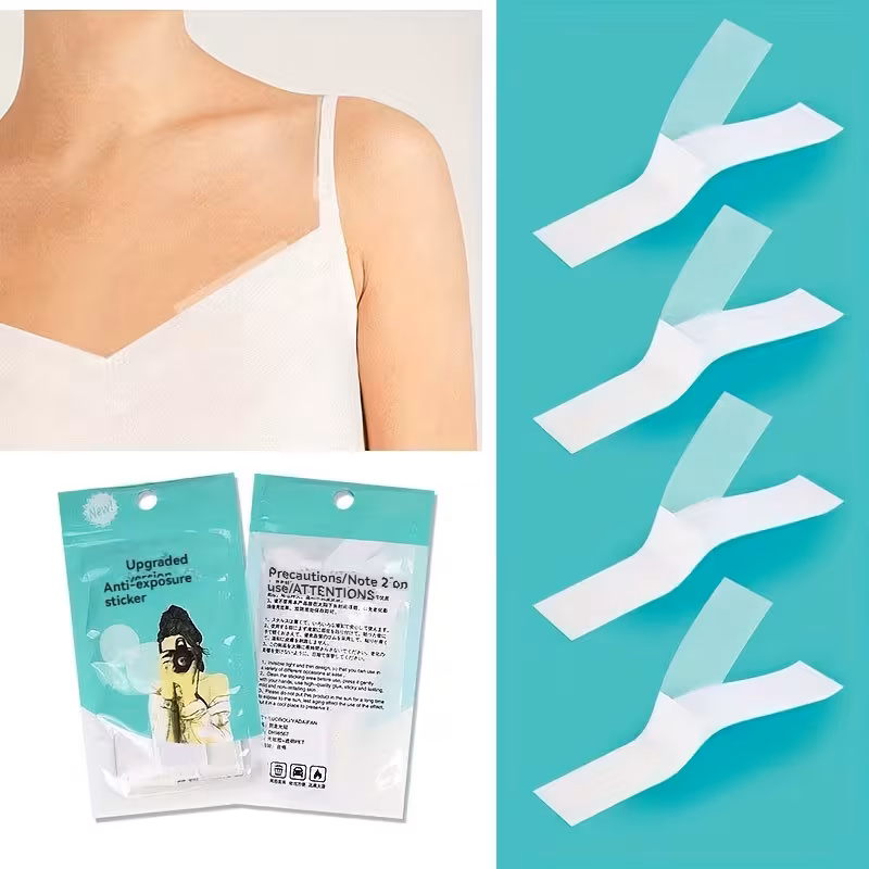 Invisible and Body Double-Sided Tape - All-Day Strong Fixation for Clothes, Anti-Exposure Shirt Liner, Non-Slip Fixed Invisible Transparent No-Trace Anti-Exposure Double-Sided Tape