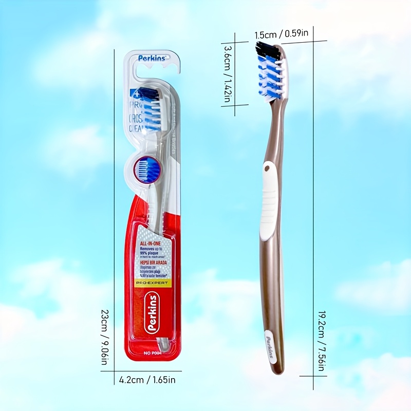 Medium Hardness Bristles Manual Toothbrush with Gum Massage for Deep Cleaning