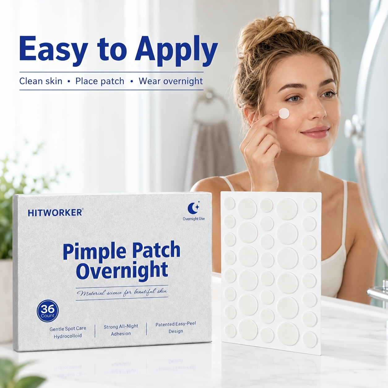 Hydrocolloid Pimple Patch (Night Use) 36 Patches