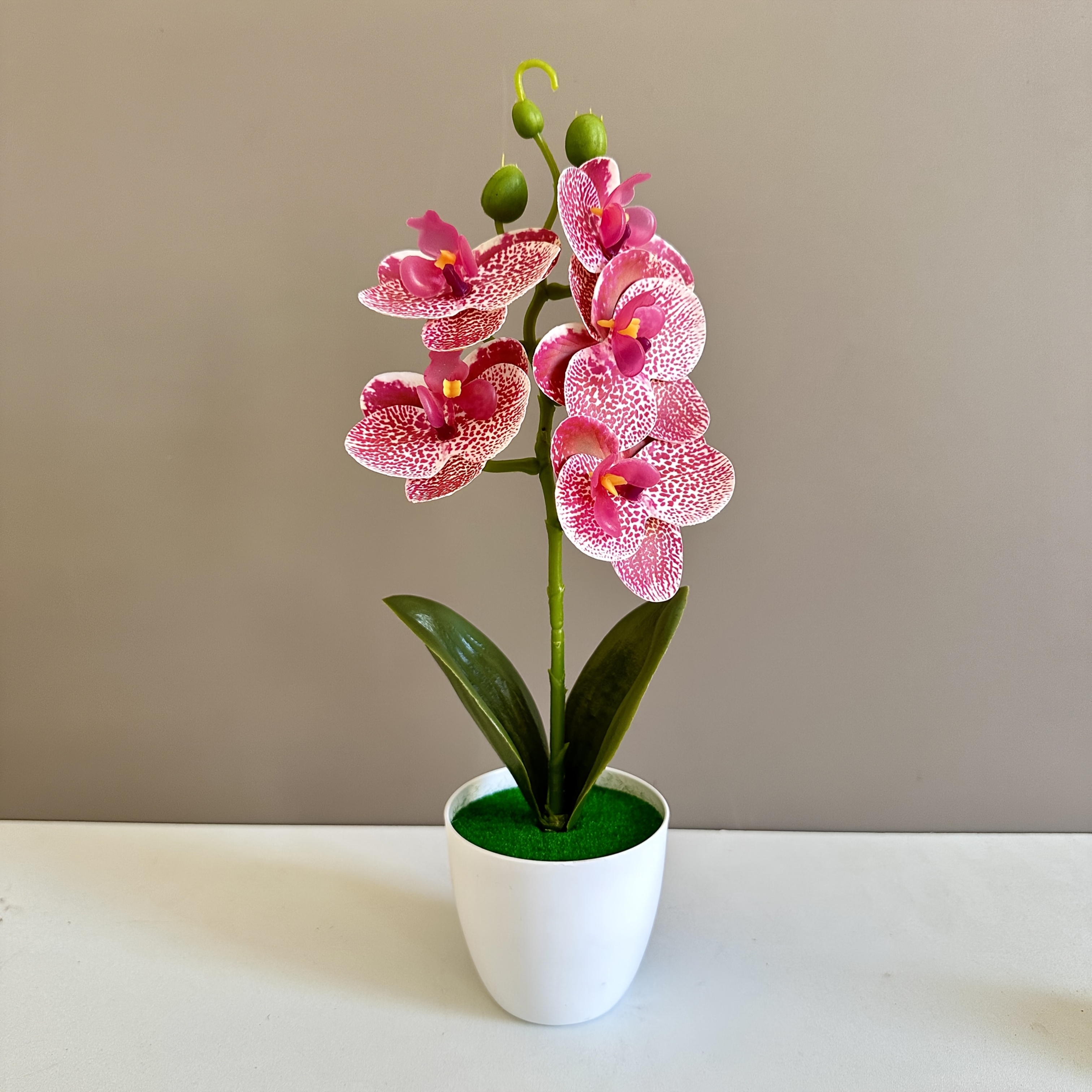 A Orchid Potted Plant With Flower Pot - Simulation Flower For Home Decoration And Living Room Bookshelf - Decorative Decoration And Window Display, Artificial Flower, Thanksgiving Gift, Surprise Gift