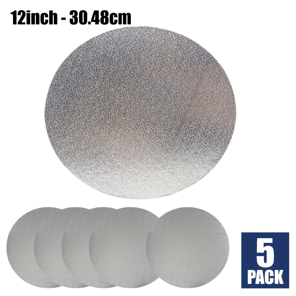 TEMU Premium 5pack- Cake Base Cardboards, Round Base Drums. Professional Cake Decorating, Supplies Tools Equipment. Cake Drum Base Cake Box, Cake