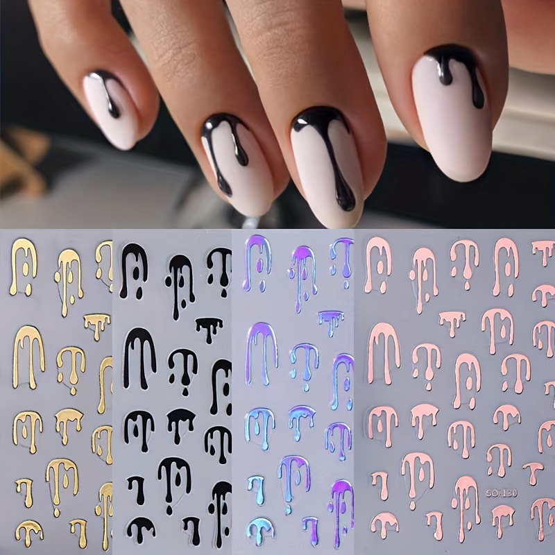 

3d Nail Art Stickers - Self-adhesive, Matte , For Care