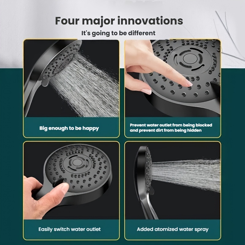 Household Pressurized Shower Head with Five-Setting Adjustable Spray