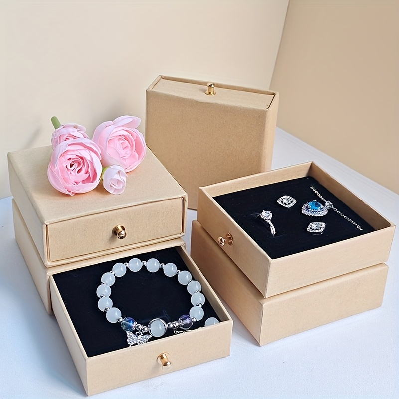 16pcs fashion minimalist drawer jewelry boxes paper material with velvet interior suitable for storing necklaces bracelets rings pendants earrings studs   great for jewelry display souvenir or gift packaging a surprise gift for girlfriend Product details 6