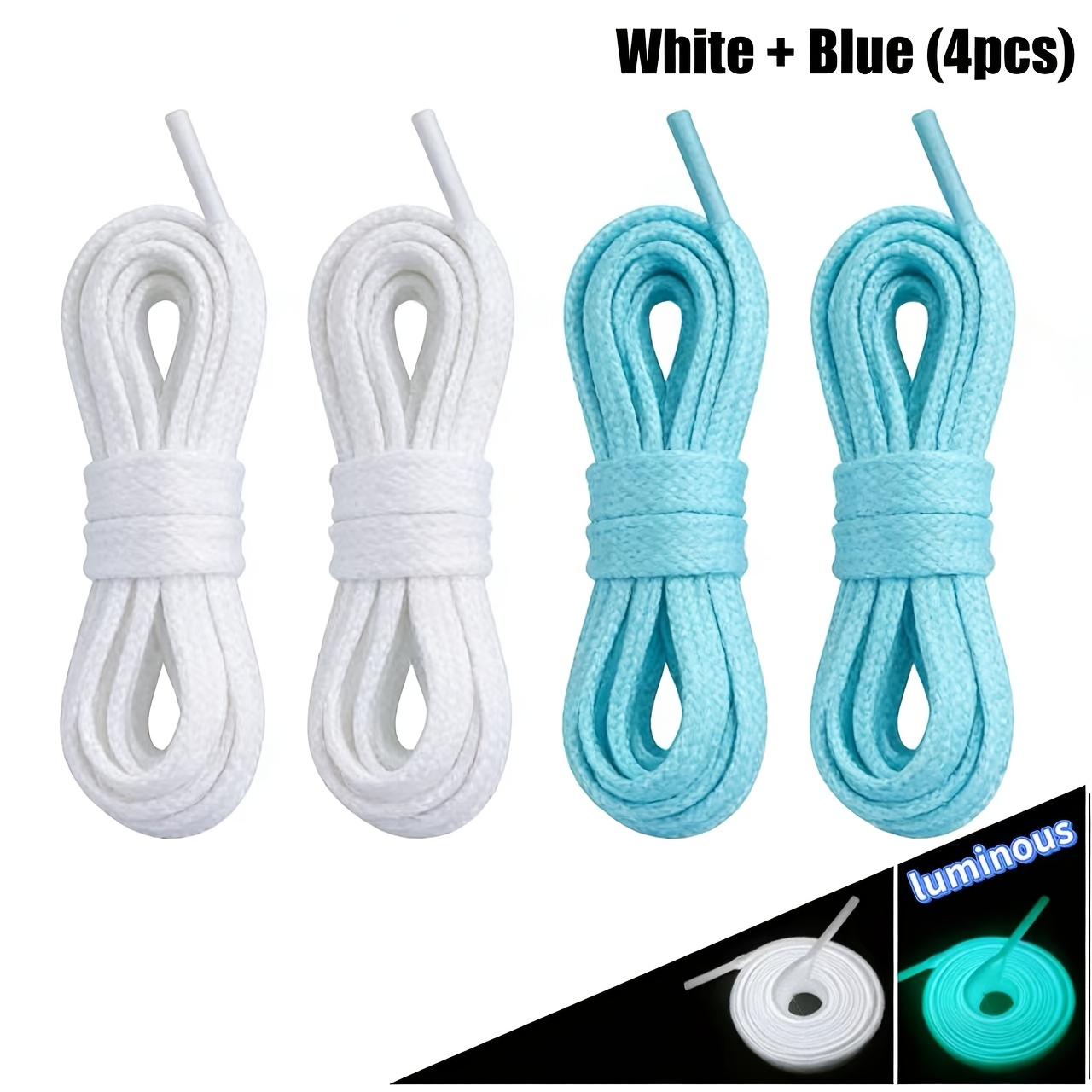 2-pack Mixed -in-the-dark Shoelaces For Men's And Women's Sneakers, Reflective Shoelaces