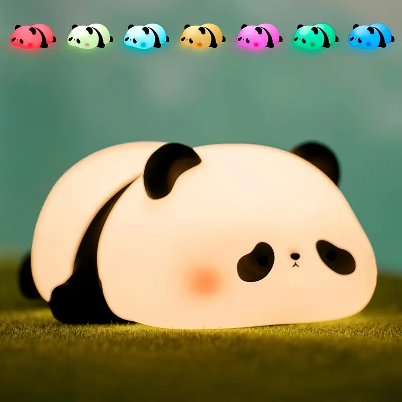 led cute lying bear night light adorable panda lamp desktop decoration     usb rechargeable   with a usb data cable perfect and fun for parties and easter gifts Product details 7