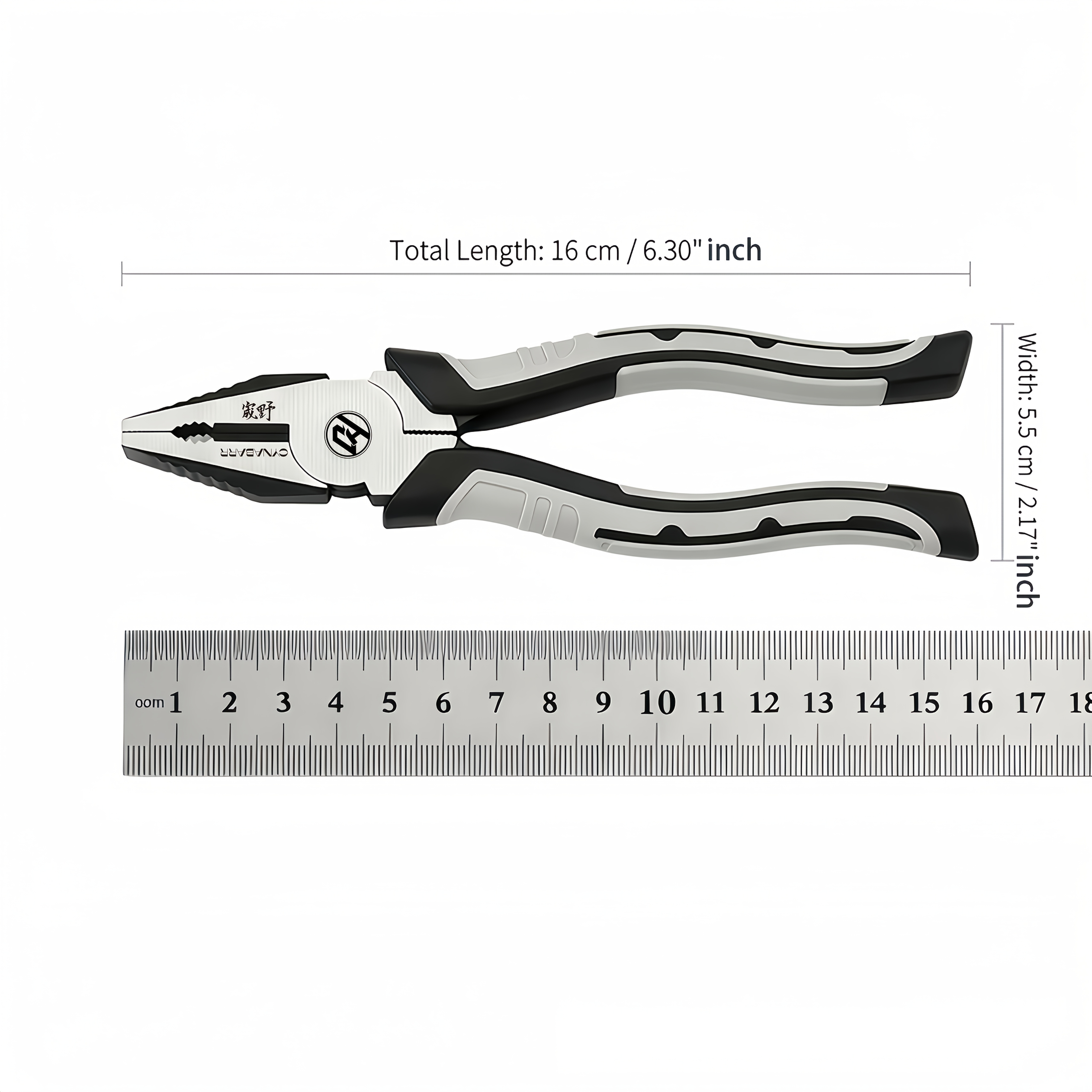 TEMU 6-inch Industrial Heavy-duty Steel Wire Pliers, High Carbon Steel Hardened Jaws, Flat Nose Cutting Pliers, Ergonomic Non-slip Handle, Durable