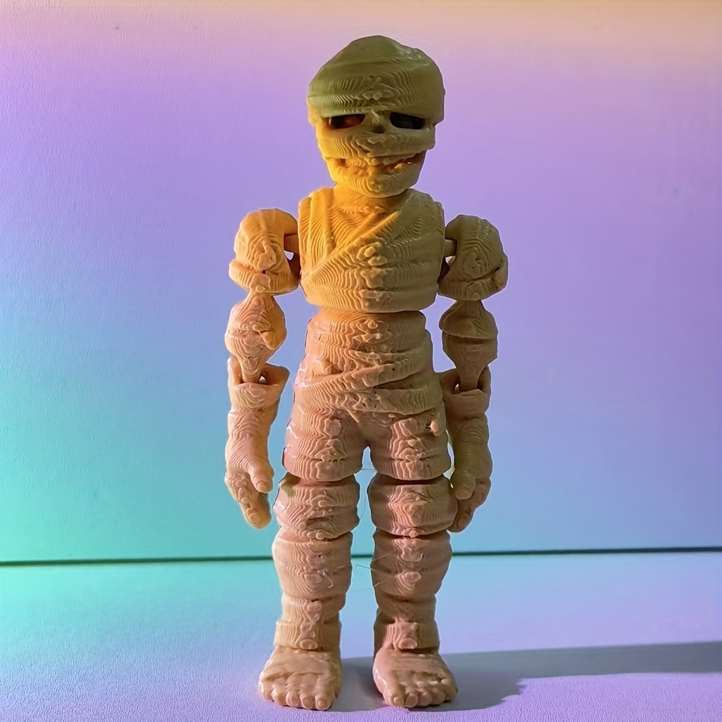 Statue With Movable Joints - 3d Printed Realistic Poseable Figure, Retro Suitable For /office Decor, Collectible Gift, Plastic Desktop Ornament For Ancient Egypt Display & Historical Hobbyists