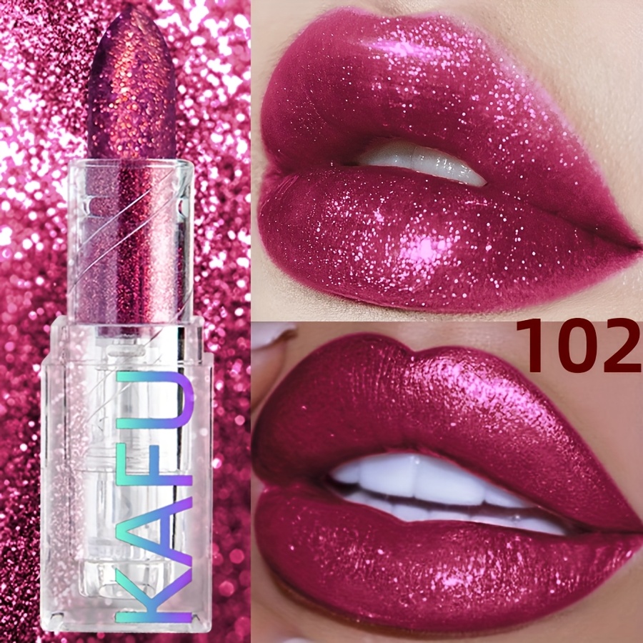 Image of Pearlescent, Sparkle, Lipstick 24 Hours Long Lasting, , Portable Travel Makeup, Lipstick For Women, Lipstick Waterproof Long, Lip Makeup