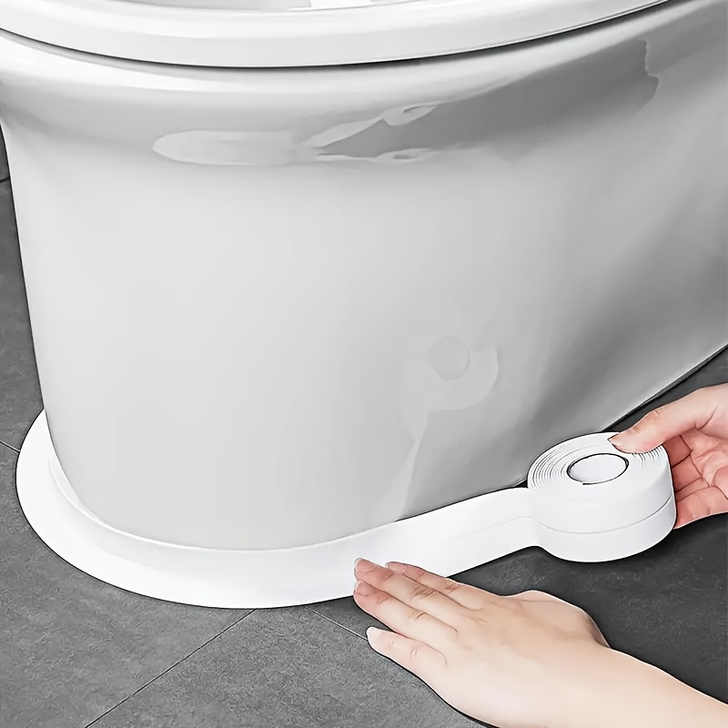2pcs Waterproof PVC Sealing Strips with Bonus Cleaning Cloth - Self-Adhesive Bathtub & Wall Tape, Shower Tile Filler Sealant, Moisture-Proof, Filling Sealant Strip, Sealing Tape