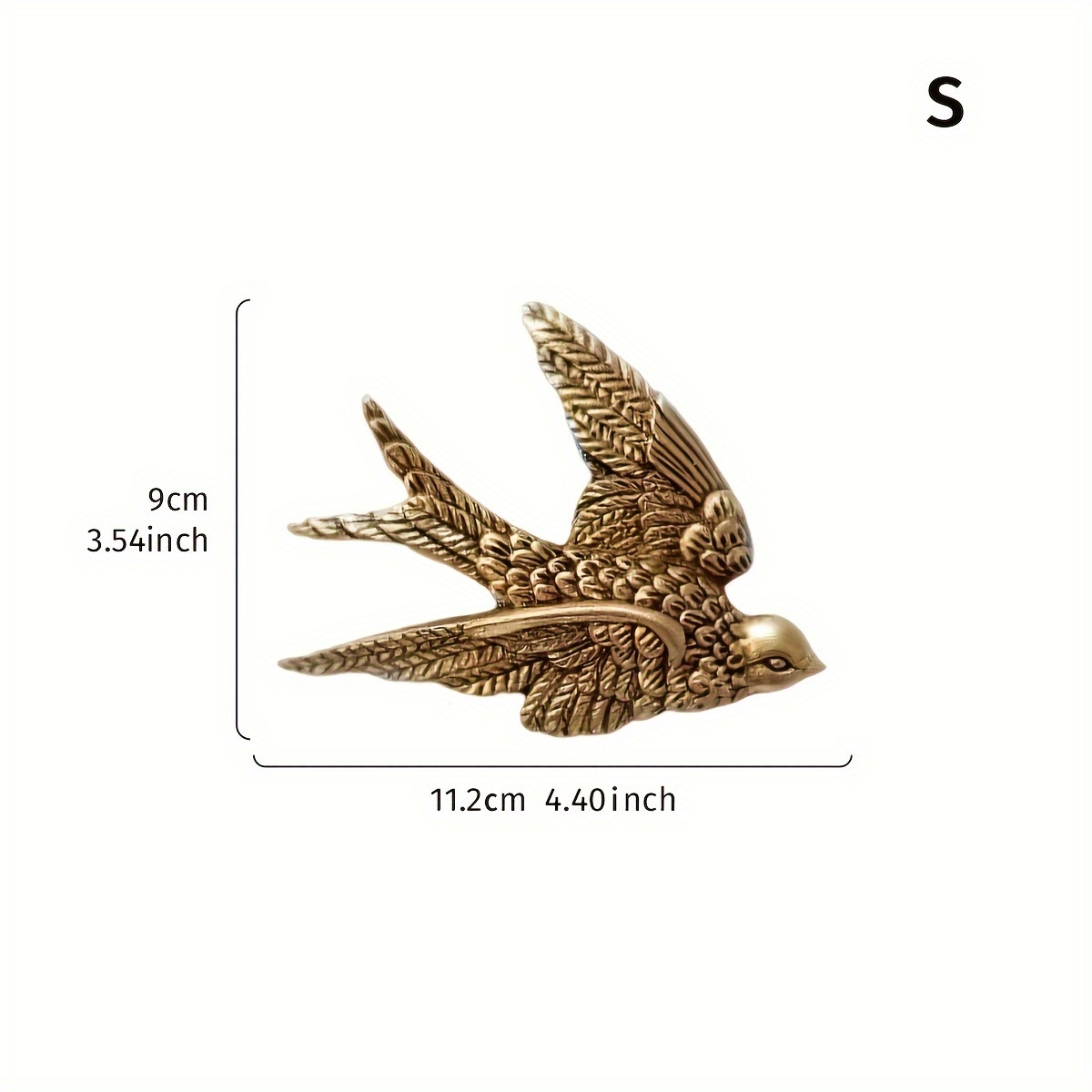 1pc Pendant, Golden Swallow Wall Decoration, Resin Craft, Living Room Background Wall Decor, Indoor Home Decoration.