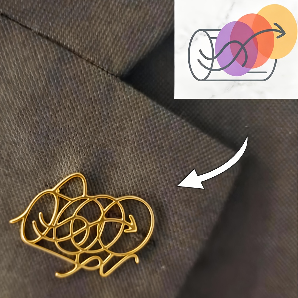 TEMU Custom Self- Lapel Pin With Pattern And Text, Exquisite Minimalist Business Badge, Personalized Brooch Gift For Daily, Holiday, Party, Birthday,