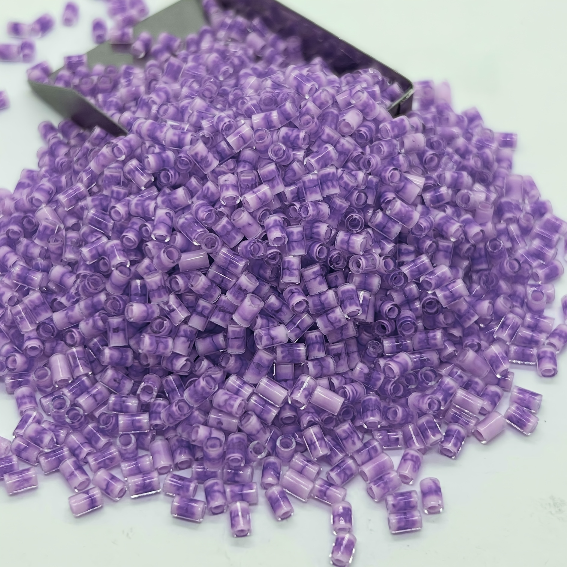 Colorful Bamboo-shaped Glass Bead Set, 320pcs for DIY Jewelry Making