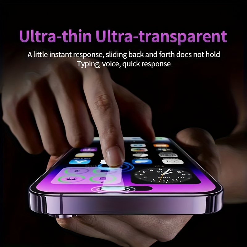 TEMU 6pcs Of Curved Edge Tempered Glass Screen Protectors Suitable For Iphone 11, 12, 13, 14, 15, 16 Pro Max For Iphone Screen Protection | Glossy
