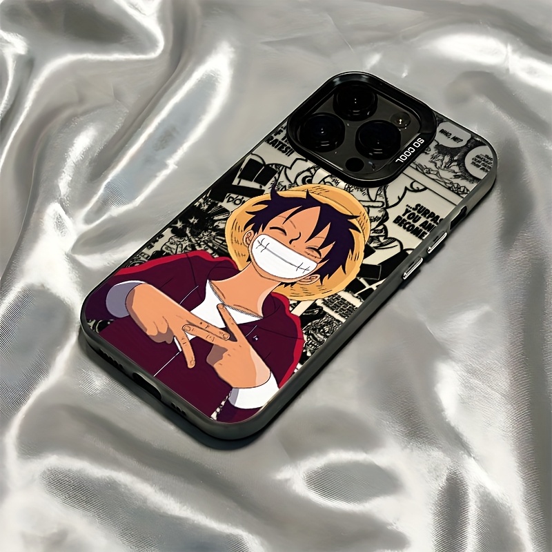 Funda para Teléfono - Funda para Teléfono - Funda para Teléfono de Anime con Sombrero de Paja de Joven, Compatible con iPhone 16, 15, 14, 13, 12, 11 Pro Max, X, XR, XS Max, 8, 7 Plus, con Cubierta Trasera Mate a Prueba de Golpes