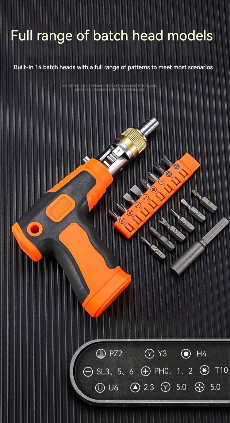 16pcs set ratchet multi functional special shaped manual screwdriver set pistol   design non electric no battery required multifunctional   hand tool kit easy tightening and loosening very suitable for mechanics diy enthusiasts Product details 4