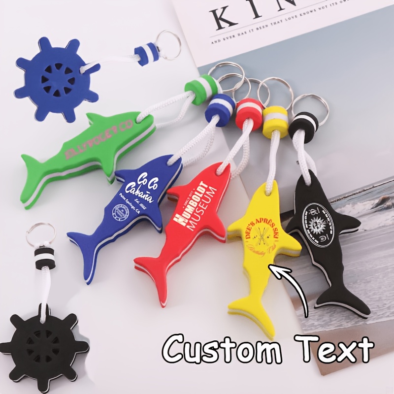 TEMU 4/5/6pcs Personalized Floating Keyrings - Personalized Logo Key Cards - Water Sports Gifts - Custom Images/text - Floating Keyrings - Gift For