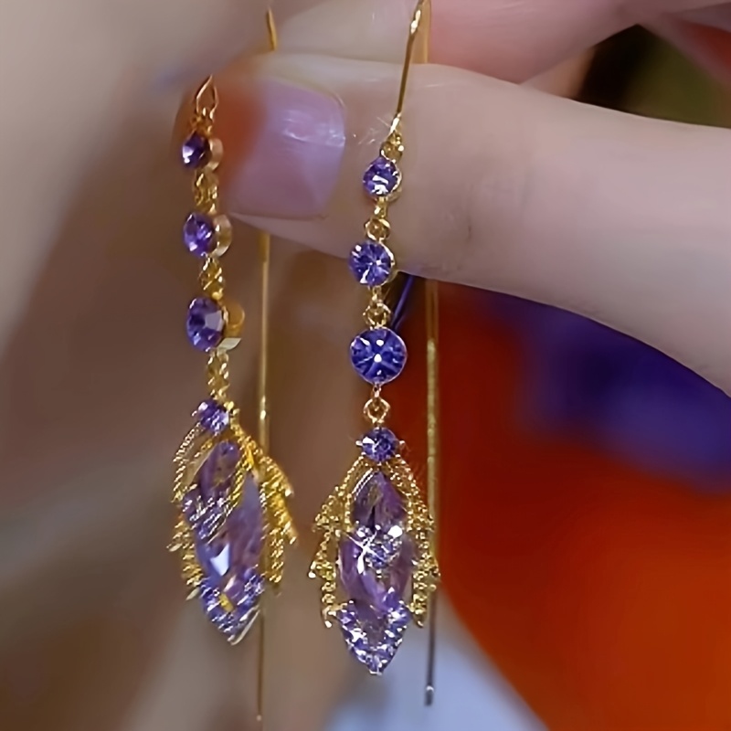 TEMU 1 Pair Of Fashionable 14k Gold-plated Wire Accessories, New Exquisite Earrings, Niche Design High-end Celebrity Earrings