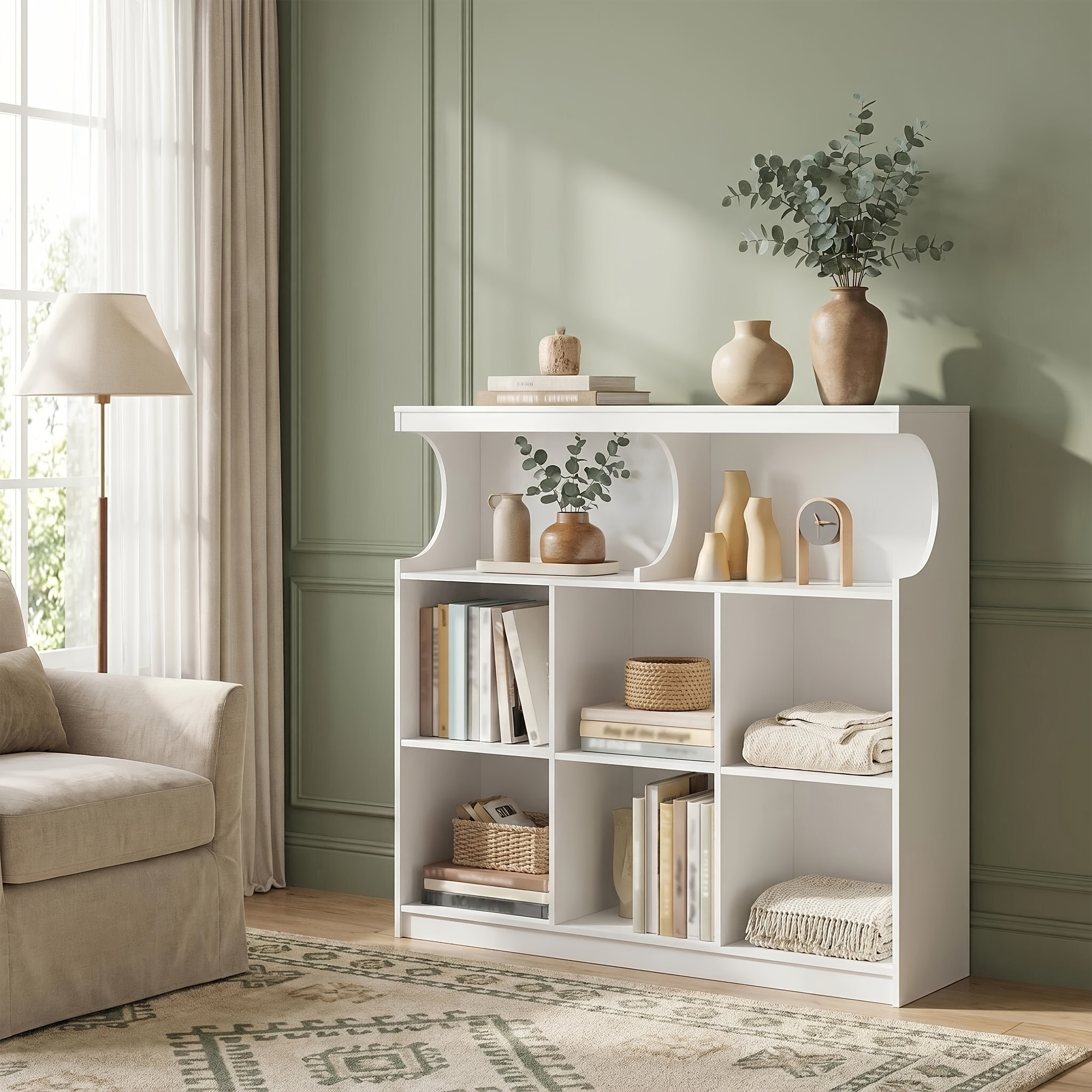 101cm Bookcase, 8-shelf Bookcase, 31 X 101cm Open-plan Bookcase, Adjustable Shelves, Anti-slip On Top, Suitable For Living Rooms, Bedrooms And Studies, Storage Unit