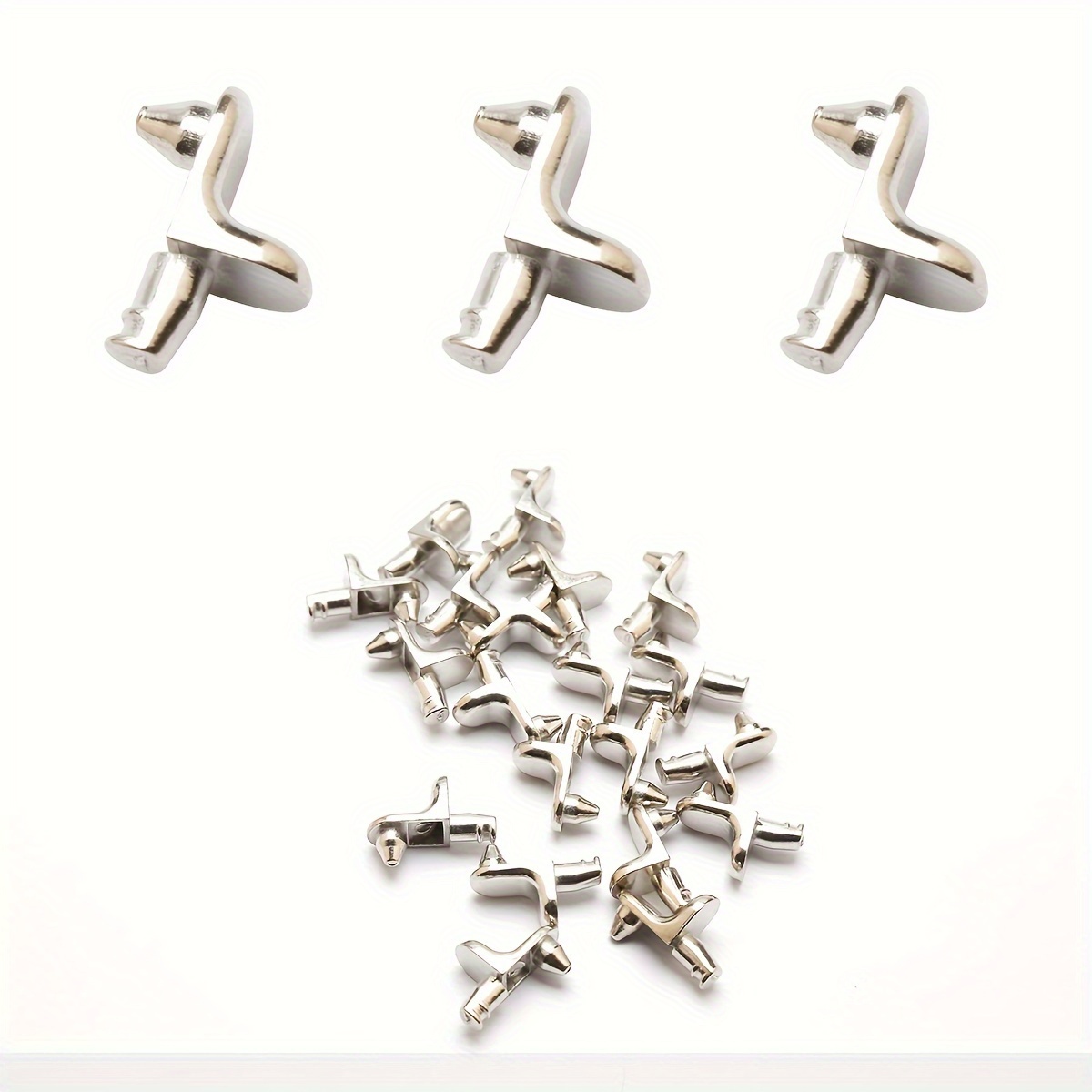 20pcs Sturdy Metal Shelf Support Pins - , Fit For Cupboards, Cabinets & Furniture, Durable Brackets For Home Improvement